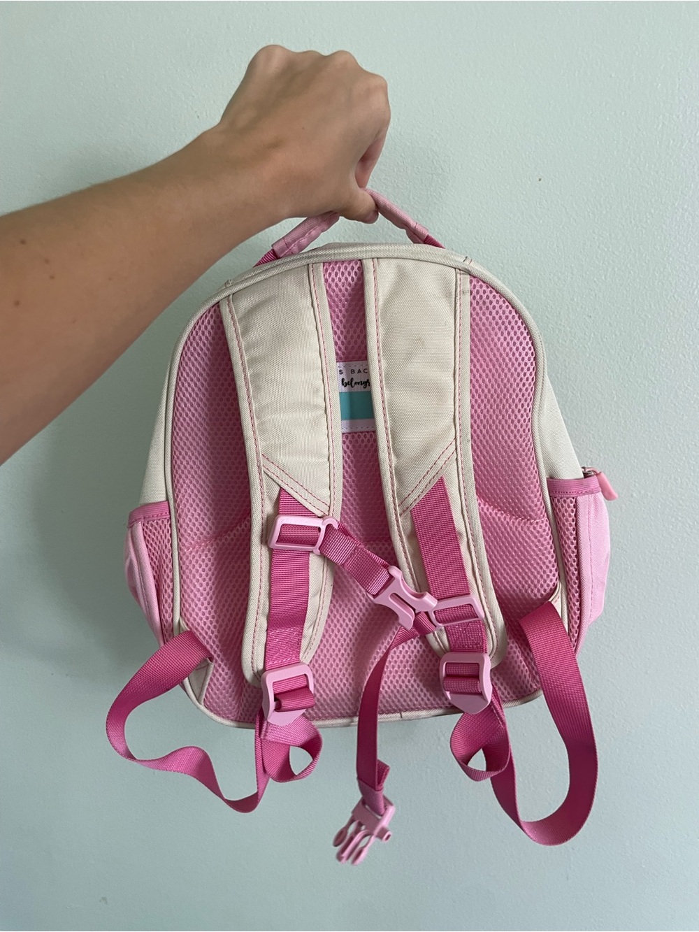 Pink & Cream Little Girls Mini Backpack - Picture 7 of 9